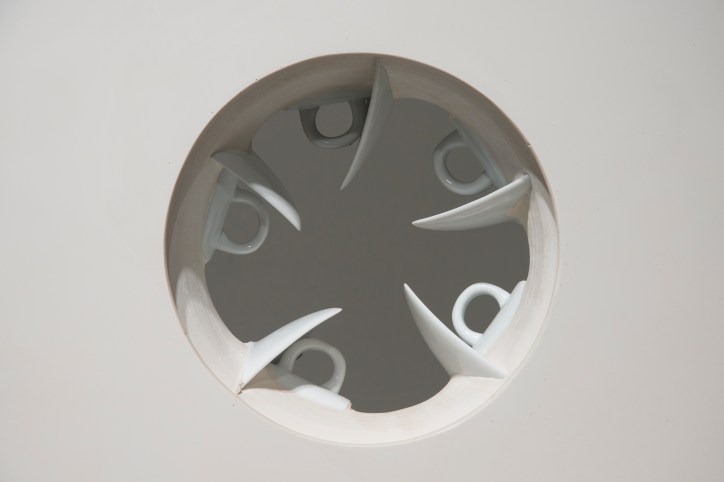 Thomas Edwards concrete and mass produced ceramic sculpture